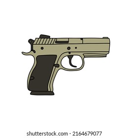 9mm Ruger Sr9 Pistol Doodle Icon Stock Vector (Royalty Free) 2164679077 ...