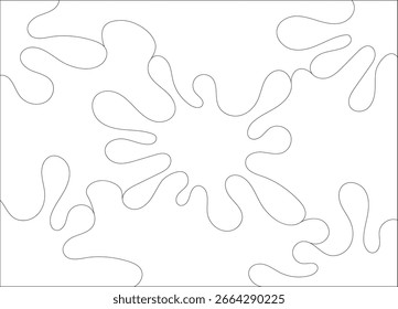 Quebra-cabeça de 9 peças na forma de borrões. Fundo geométrico abstrato com linhas.
