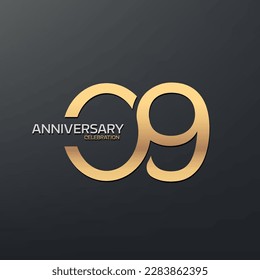 9th Anniversary logotype design. modern Celebrate Anniversary Logo
