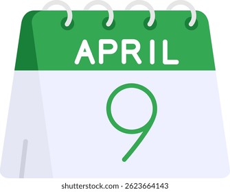 9th of April Line vector Icon Design