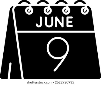 9 de junho Linha vetor Ícone Design