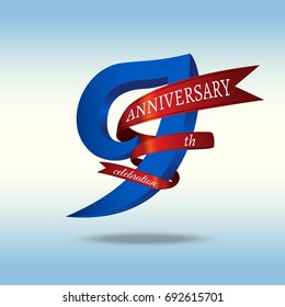 9th years anniversary symbol vector.