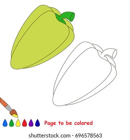 _ to be colored, the coloring book for preschool kids with easy educational gaming level.