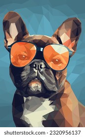 _A French bulldog with sunglass 