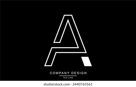 A, AA Letras Abstractas Logo Monograma Diseño Icono Fuente