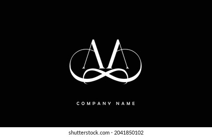 A, AA Alphabets Letters Logo Monogram