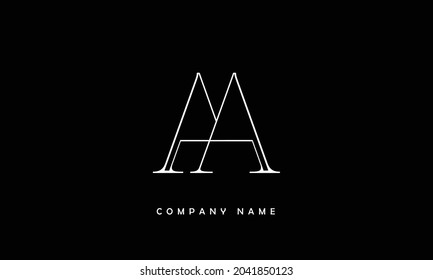 Monograma con el logotipo de letras A, AA
