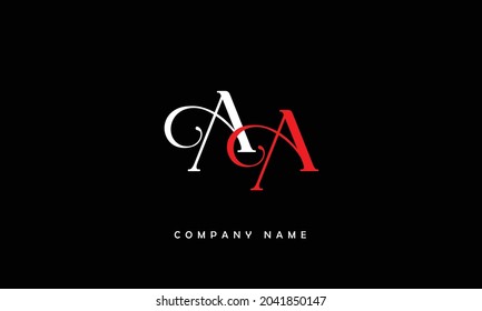 Monograma con el logotipo de letras A, AA