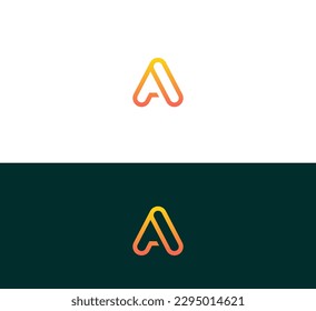 A, AA Buchstaben Logo Design Template Elemente. A, A Modernes abstraktes Logo für digitale Buchstaben. Vektorgrafik. Neues Modern-Logo.