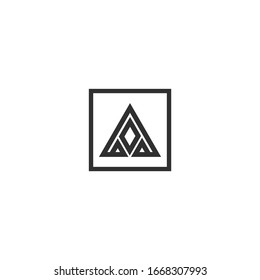 A, AA Letter Logo vector template