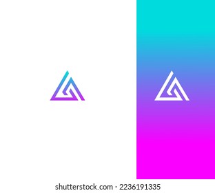 A, Letra AA Plantilla vectorial de logotipo Resumen Símbolo de monograma . Usable para el deporte de negocios, la tecnología, la moda, el logotipo digital y creativo futuro