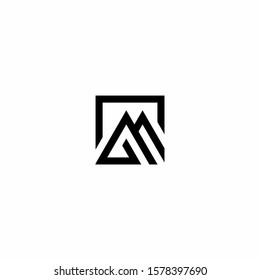 A, AA, AM letters logo monogram