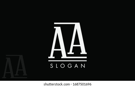Monograma del logotipo de letras A, AA, AM
