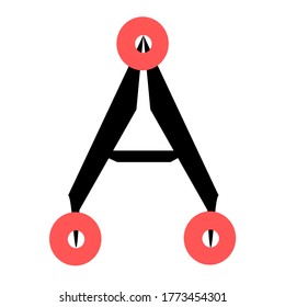 "A" alphabet letter logo vector design.
