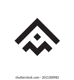 A, Am, MA abstract monogram letter logo vector template 