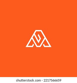 A, AV, VA letter logo design template elements. Modern abstract digital alphabet letter logo. Vector illustration.