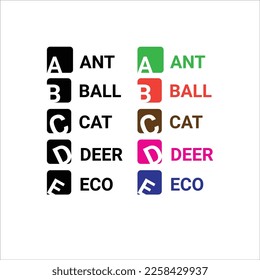 A, B, C, D, E letter logo. you can use this basic logo for your uses. It is complete vector file that you can easily resize it without losing any of the details or quality.