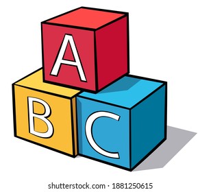A, B, C Bloques de Juguetes 