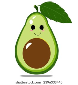 "Un bonito y apetitoso dibujo de aguacate verde."