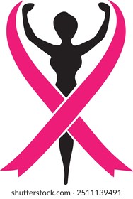 "A Breast Cancer Awareness Day design made for multipurpose use. The design is smooth, clean, emotional, and versatile, making it ideal for women’s logos, posters, t-shirt designs, and more