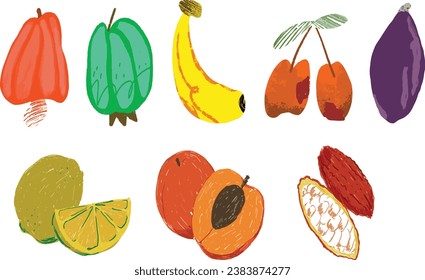 "A bunch of fruit" is a vibrant and colorful microstock design asset featuring a variety of fresh fruits, suitable for use in food-related graphics, recipe cards, and nutrition-related materials.