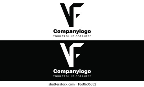 A, C, D, V, F Letras diseño de logotipo moderno. Logotipo de letra Minimalista en plantilla de vector de fondo blanco