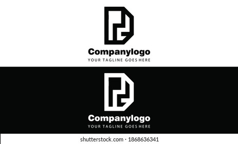 A, C, D, V, F Letras diseño de logotipo moderno. Logotipo de letra Minimalista en plantilla de vector de fondo blanco