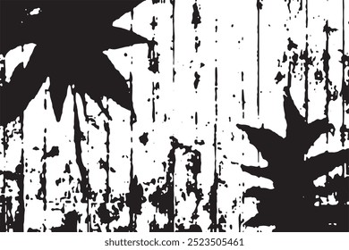 "A captivating background featuring a brown wood texture with natural grain patterns, enhanced by the delicate shadow of a leaf. The surface showcases the unique textures of plank wood, creating a war