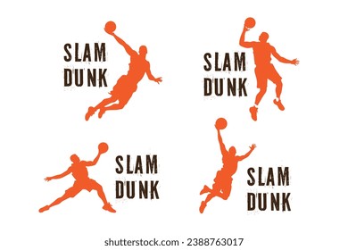 "A close up of a basketball player jumping to dunk a ball" - This asset is a dynamic image capturing the intense moment of a basketball player leaping to dunk the ball