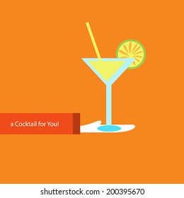 'a Cocktail for you' abstract vector.