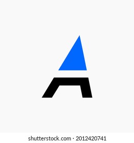 "A" company initial letter monogram. "A" company logo.