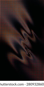 ['A detailed shot of fingers gently grasping a small illuminated item with soft lighting and dark shadows']