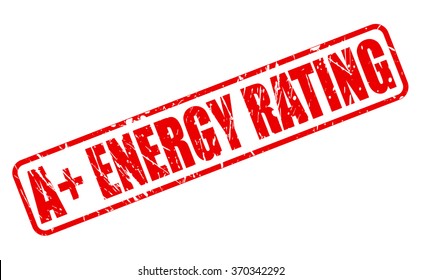 A+ ENERGY RATING red stamp text on white