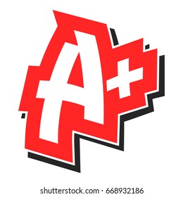 A+ grade text graphic