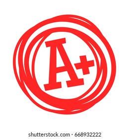 A+ grade text graphic