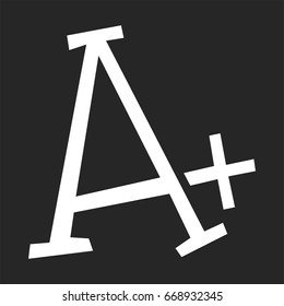 A+ grade text graphic