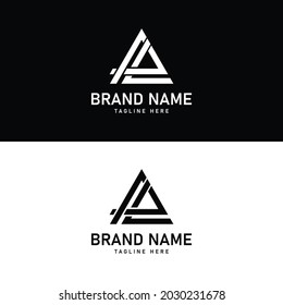 A, A L letters initial logo design vector