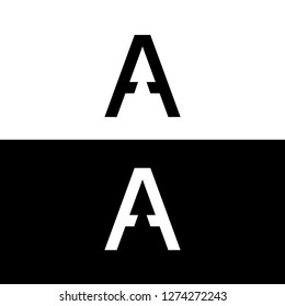 A, letter logo concept.
