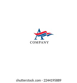 Logotipo de letra "A", ilustración vectorial