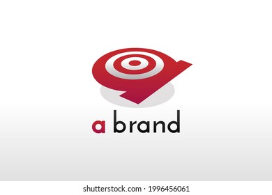 "A" letter target logo concept and template design, great logo for general company, simple but elegant logo design.