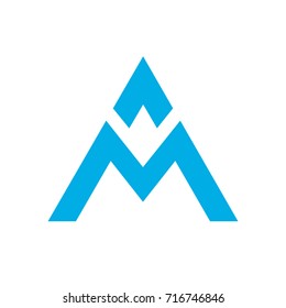 A, AM letters logo monogram