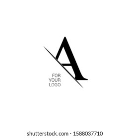 "A" logo design concept vector template