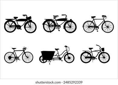 "A minimalist vector graphic depicting the sleek and simple outline of a bicycle, defined by clean lines and curves, showcasing the iconic shape of a bike without intricate details, perfect for design