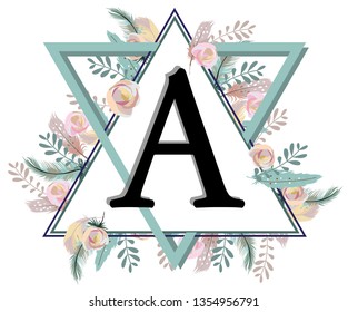 A, Romantic Triangle Alphabet.