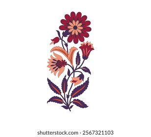 "A seamless floral motif featuring elegant, hand-drawn flowers with intricate details. Perfect for textile designs, wallpapers, packaging, and stationery."