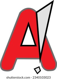 A! Simple Logo of Letter A