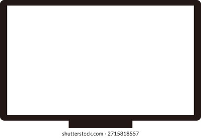 "Un ícono de monitor de dibujo de líneas simple y moderno para representar una pantalla de computadora de escritorio, pantalla, contenido de Web, transmisión o entorno de trabajo".