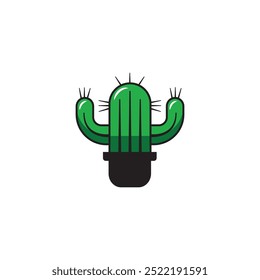 "A small cactus design in a flat style, simple and minimalist. Perfect for graphic needs, vector illustrations, or digital decoration."