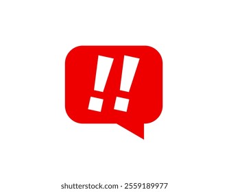 "a striking warning sign with double exclamation marks, signaling alert or caution.".