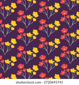 "Um deslumbrante padrão floral sem emenda com elementos botânicos à mão e flores vibrantes. Perfeito para têxteis, papéis de parede e embalagens elegantes, este design de alta qualidade traz uma estética fresca, orgânica e atemporal para qualquer projeto criativo."
